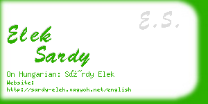 elek sardy business card